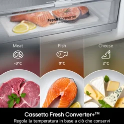 Frigorifero combinato LG ELECTRONICS GBBS726CEV con intelligenza artificiale