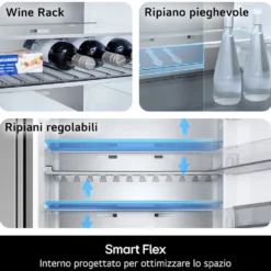 Frigorifero combinato LG ELECTRONICS GBBS322BPY con tecnologia AI Inverter
