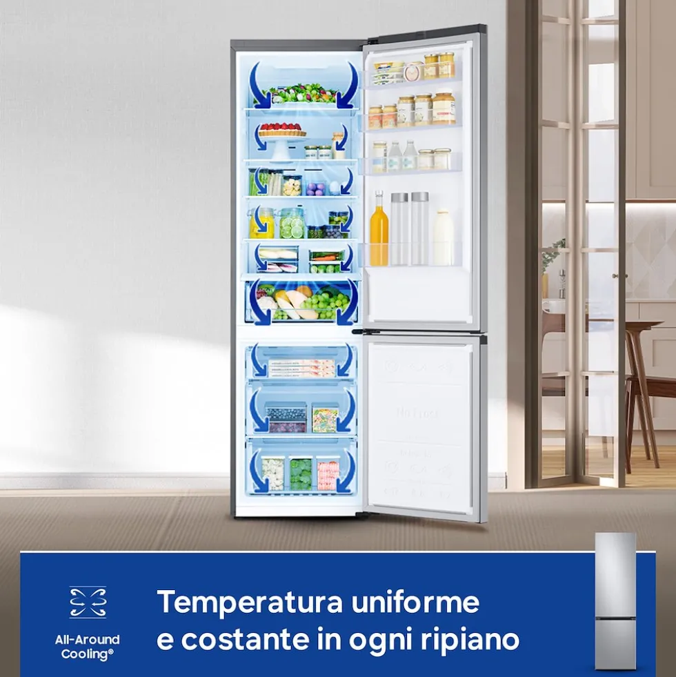 Frigorifero combinato Samsung RB38C600DSA/EF con tecnologia Air Space