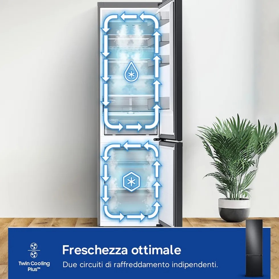 Frigorifero combinato Samsung RB38C7B6AB1 Bespoke AI classe A