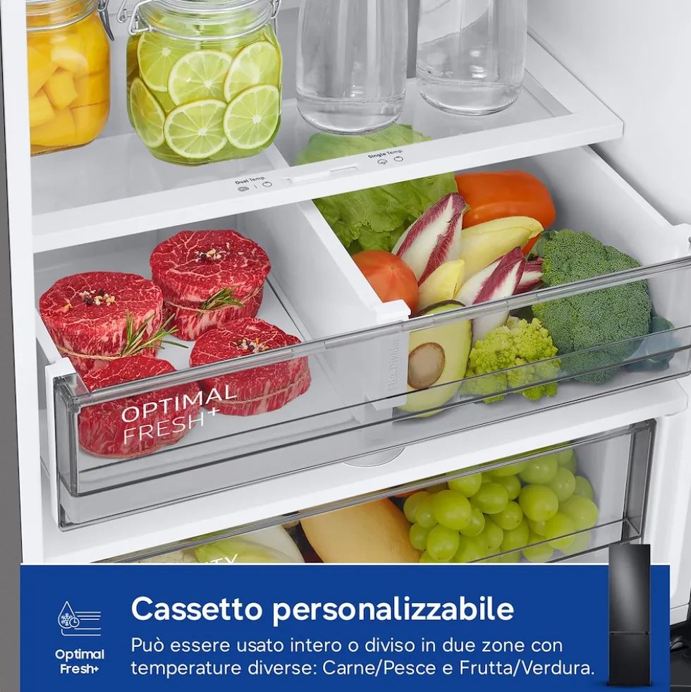Frigorifero combinato Samsung RB38C7B6AB1 Bespoke AI classe A