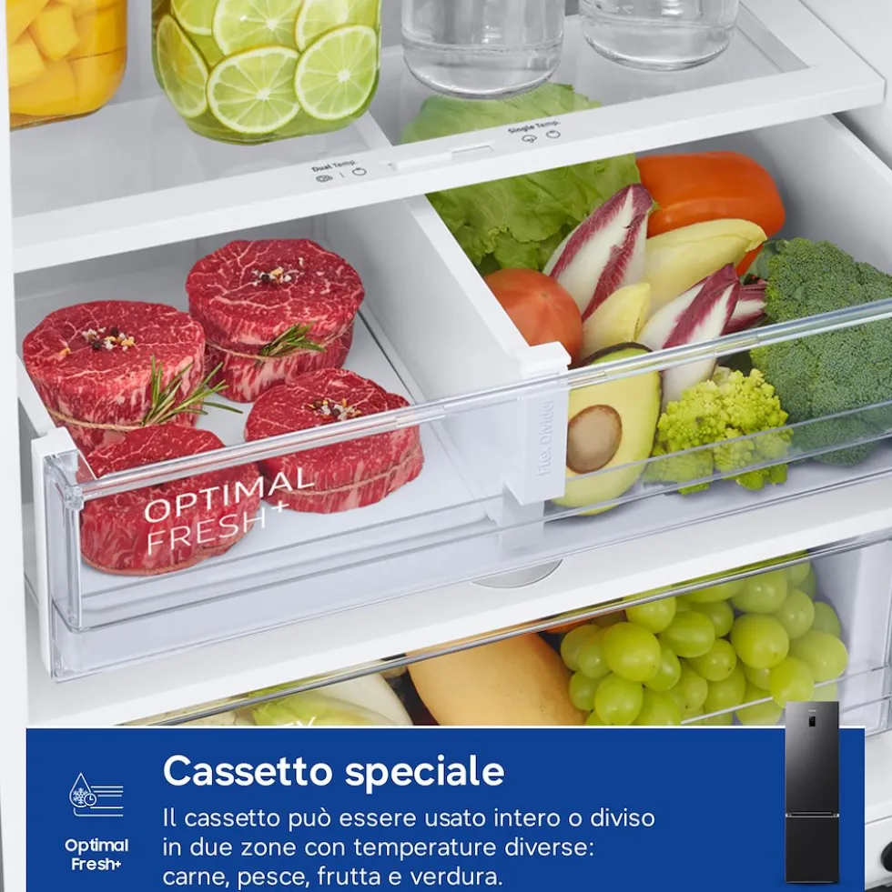 Frigorifero combinato Samsung RB38C776CB1/EF con tecnologia AI Energy