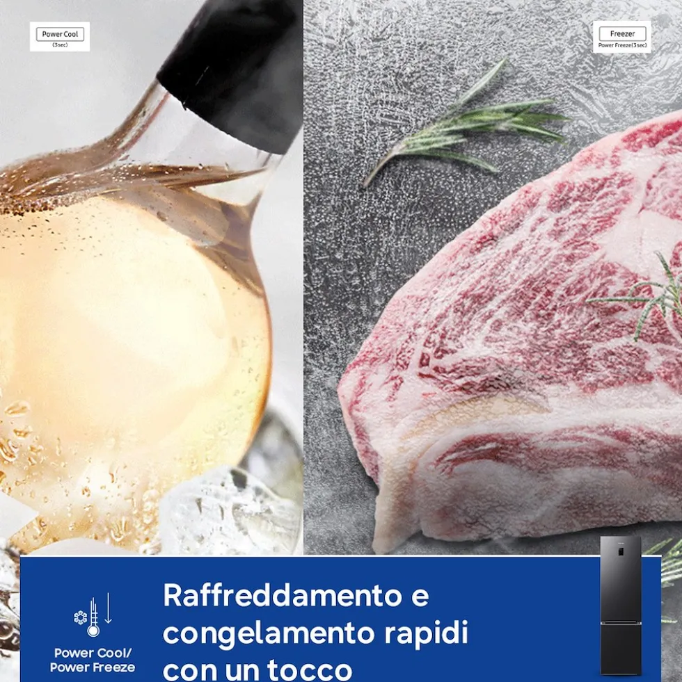 Frigorifero combinato Samsung RB38C776CB1/EF con tecnologia AI Energy