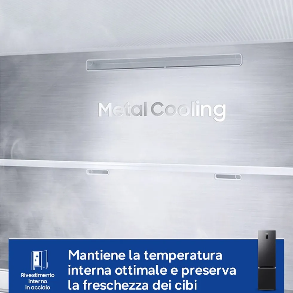 Frigorifero combinato Samsung RB38C776CB1/EF con tecnologia AI Energy