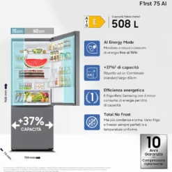 Frigorifero combinato Samsung RB50DG602ES9EF con tecnologia Air Space