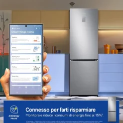 Frigorifero combinato Samsung RB34C775CS9 con tecnologia Space Max e AI Energy Mode