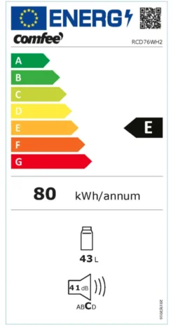 Frigorifero Comfee' RCD76WH2 White