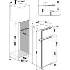 Frigorifero da incasso Hotpoint Ariston BDFS 2422 statico 218L classe E