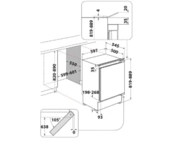 Frigorifero da incasso Indesit INBUL021, 144L, classe E