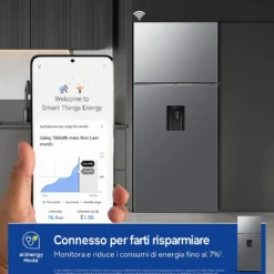 Frigorifero doppia porta Samsung RT53DG7B14S9 con dispenser acqua e tecnologia SpaceMax