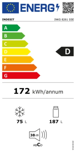 Frigorifero Indesit 869991724900 INKS 8261 S5E Silver
