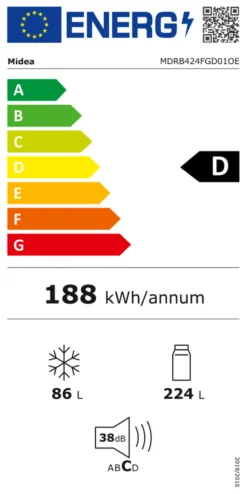 Frigorifero Midea MDRB424FGD01OE White