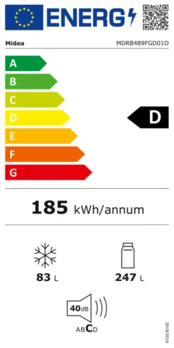 Frigorifero Midea MDRB489FGD01O White