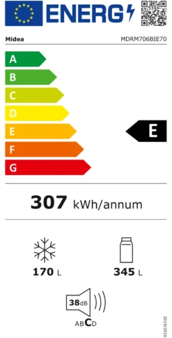 Frigorifero Midea MDRM706BIE70 Grigio