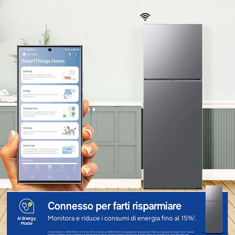 Frigorifero Samsung RT31CG5624S9 EcoFlex AI classe E