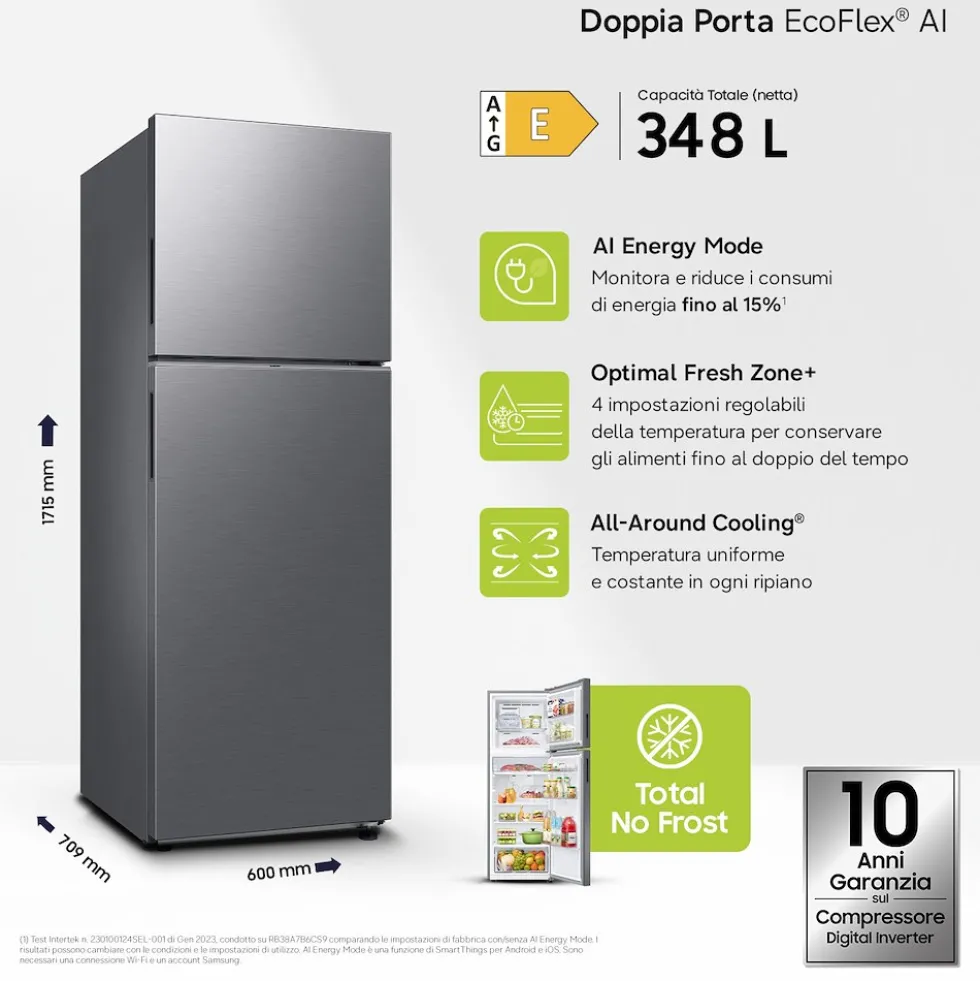 Frigorifero Samsung RT35CG5644S9ES con sistema All Around Cooling