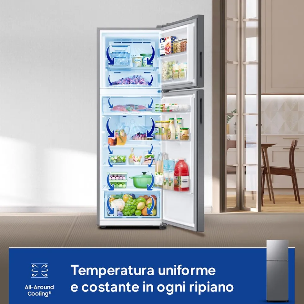 Frigorifero Samsung RT35CG5644S9ES con sistema All Around Cooling