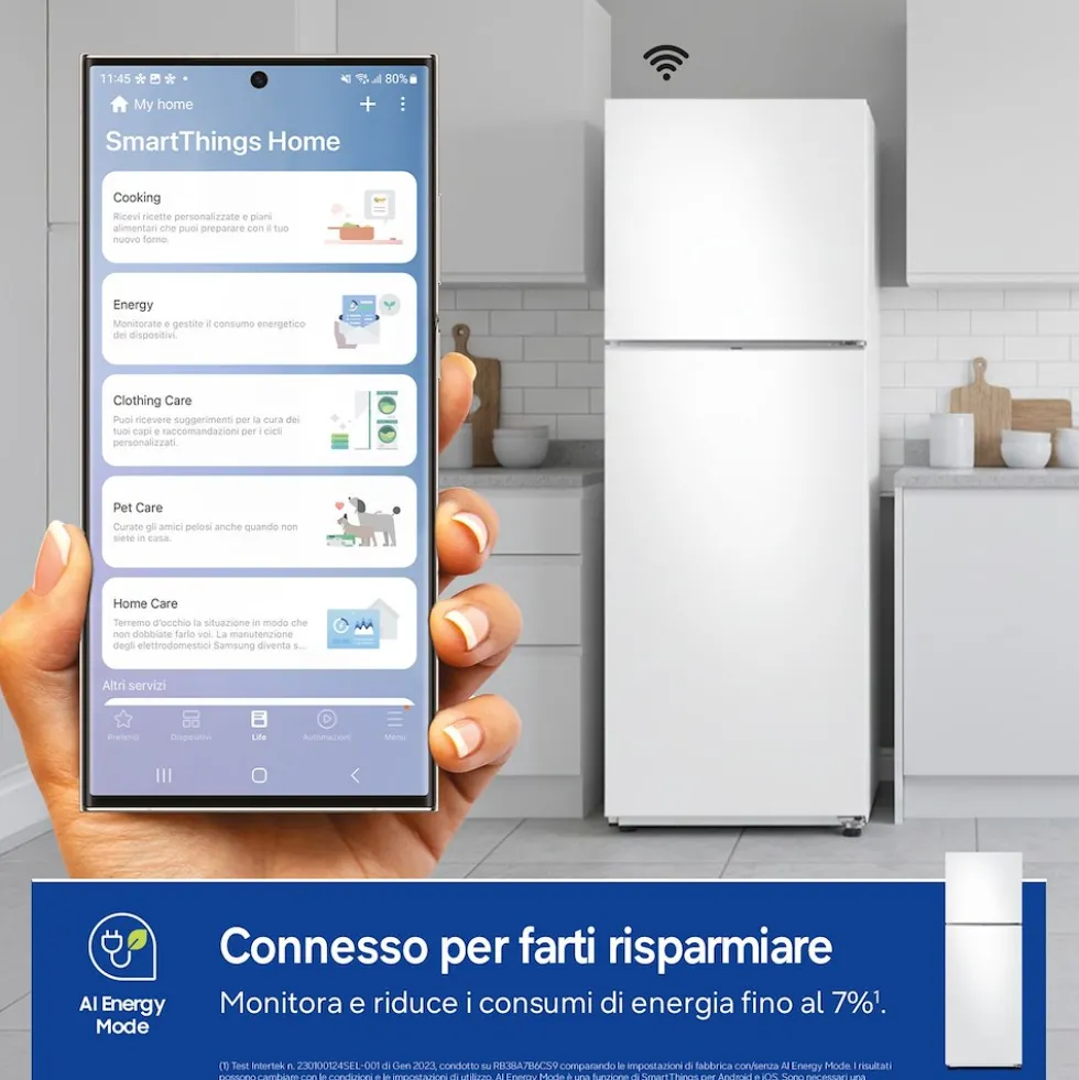 Frigorifero Samsung RT31CG5624WW con tecnologia No Frost e classe E