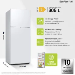 Frigorifero Samsung RT31CG5624WW con tecnologia No Frost e classe E