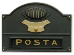 Frontale buca lettere Alubox 50A5VRGH SERIE ANTICA 1P e predisposizion