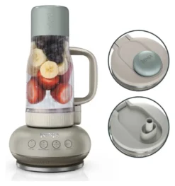 Frullatore a bicchiere Ninja DB351EUST BLENDBOSS con borraccia Beige
