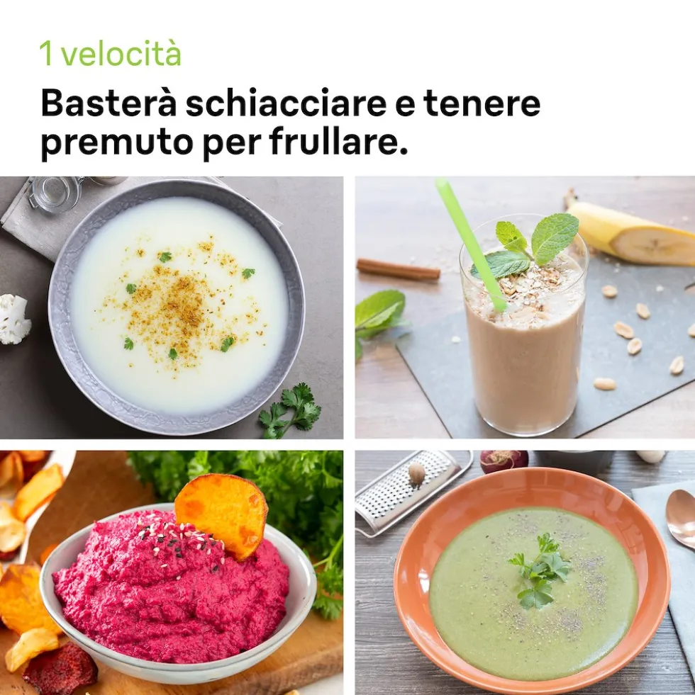 Frullatore ad immersione Braun MultiQuick 1 MQ10.201MWH con tritatutto