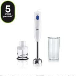 Frullatore ad immersione Braun MultiQuick 1 MQ10.201MWH con tritatutto