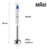 Frullatore ad immersione Braun MultiQuick 1 450W bianco