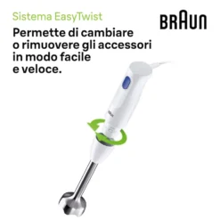 Frullatore ad immersione Braun MultiQuick 1 450W bianco