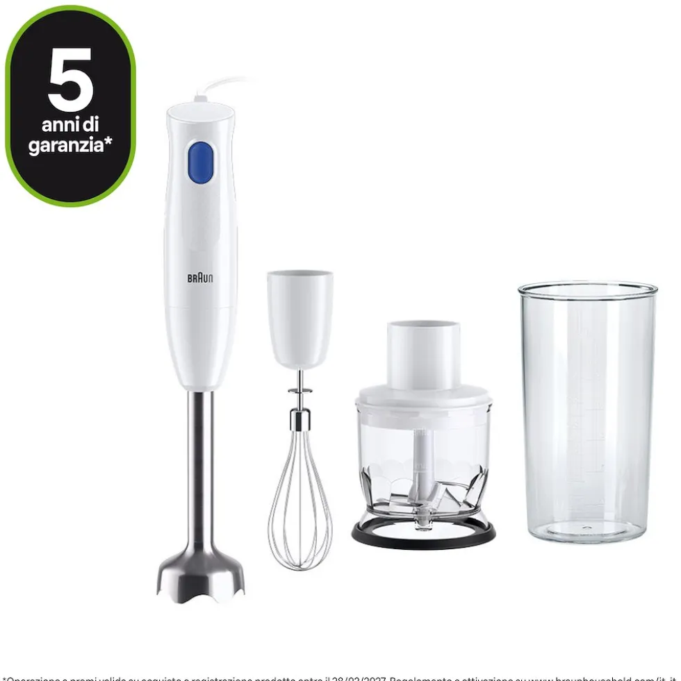 Frullatore ad immersione Braun MultiQuick 1 450W bianco