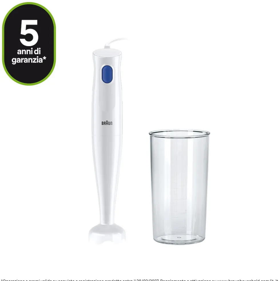 Frullatore a immersione Braun MultiQuick 1 MQ10.001P 450W