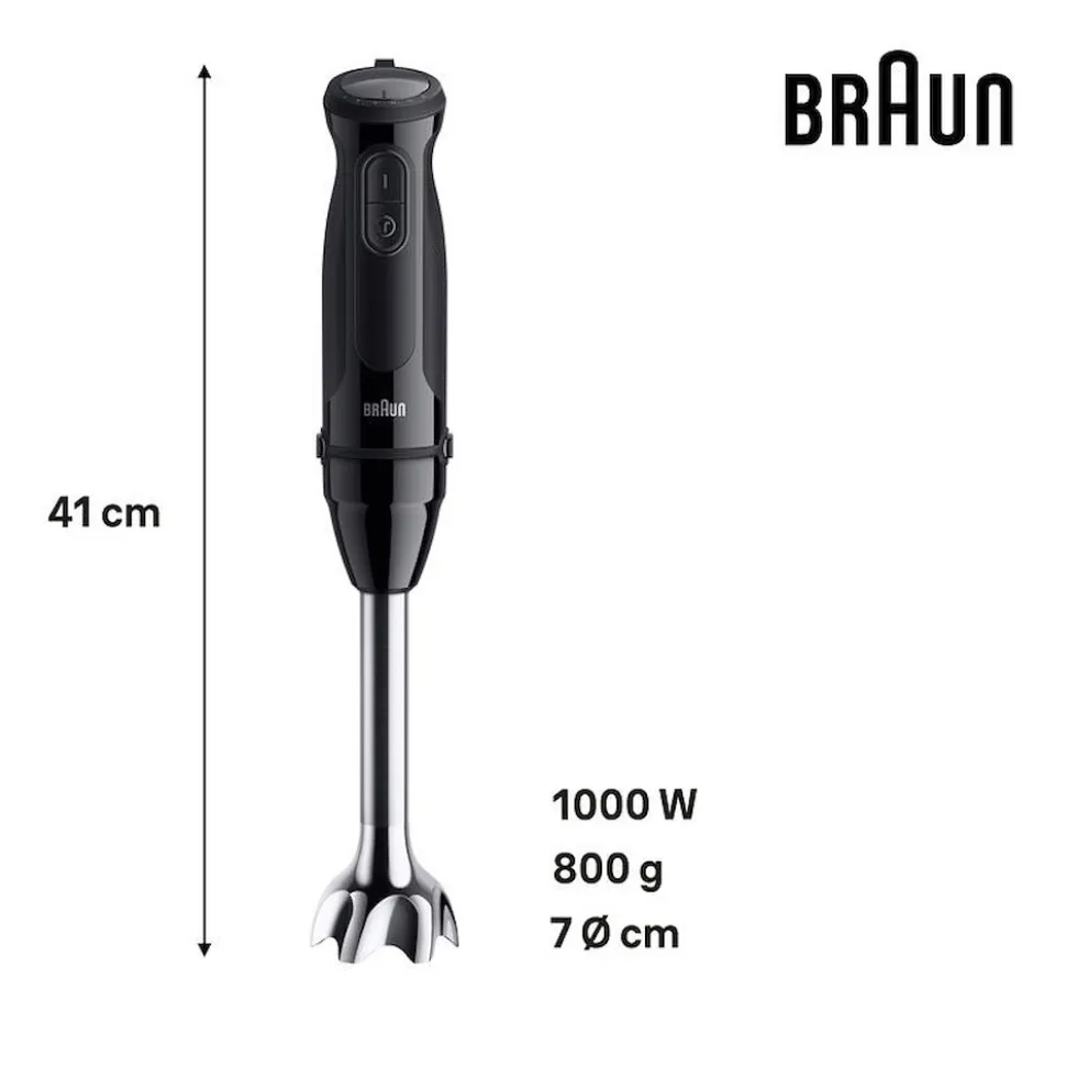 Frullatore a immersione Braun MultiQuick 5 MQ50202MBK 1000W con tritatutto