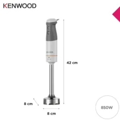 Frullatore a immersione Kenwood Triblade XL HBM40.306WH con 850W e Turbo