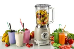 Frullatore Ariete 583BEIGE da 1000W con tazza in vetro da 1,5 litri