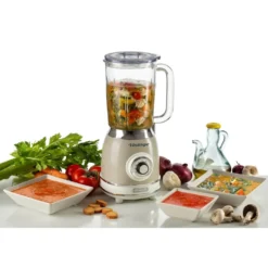 Frullatore Ariete 583BEIGE da 1000W con tazza in vetro da 1,5 litri