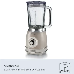 Frullatore Ariete 583BEIGE da 1000W con tazza in vetro da 1,5 litri