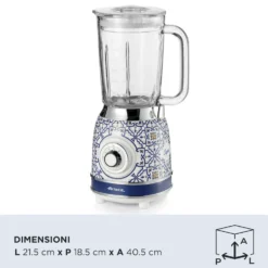 Frullatore Ariete 583 Capri 1000W con tazza in vetro e funzione tritaghiaccio