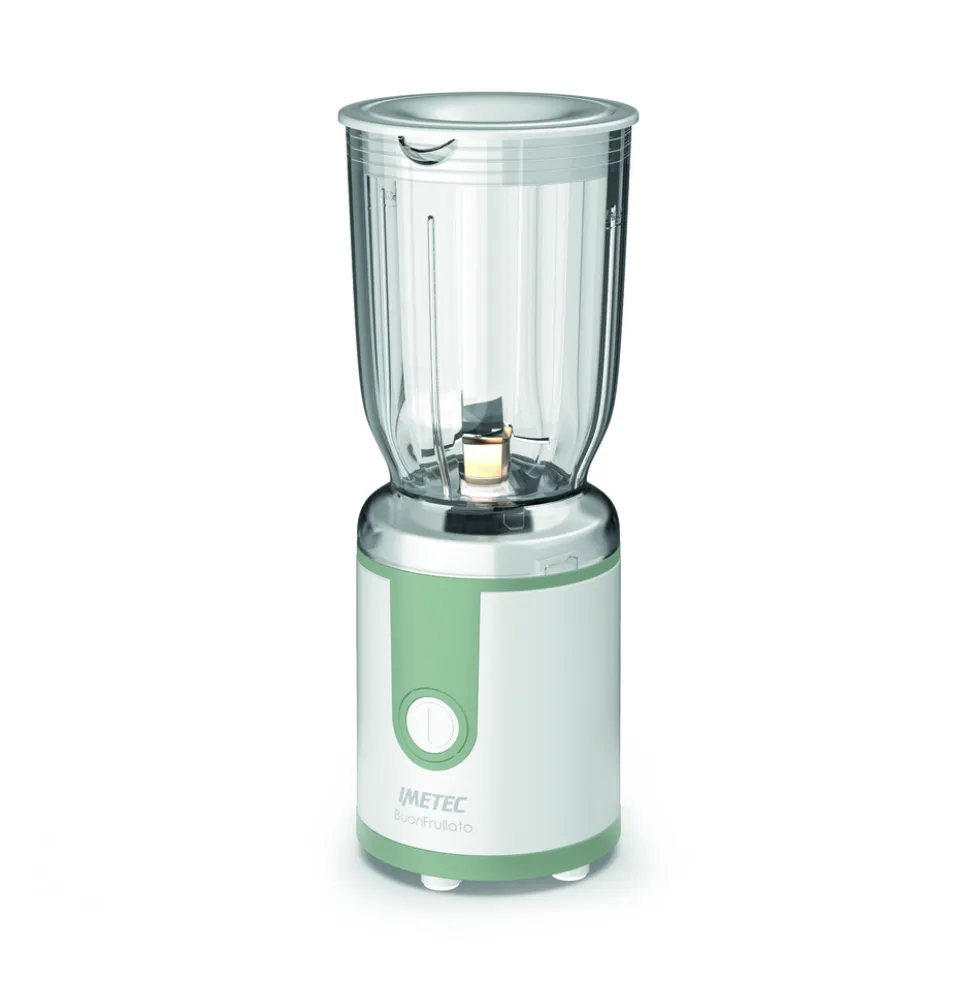 Frullatore Imetec 7471 bianco/verde con 4 lame in acciaio inox