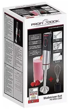 Frullatore immersione Kaufgut 028087 PROFICOOK SM S1226 Black e Silver