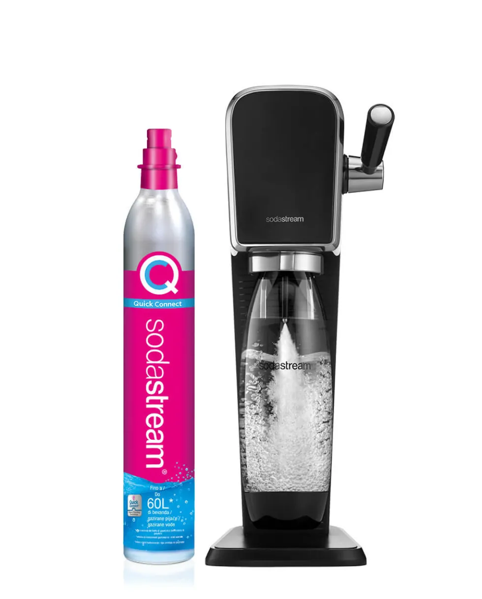 Gasatore Sodastream Art nero con bottiglia