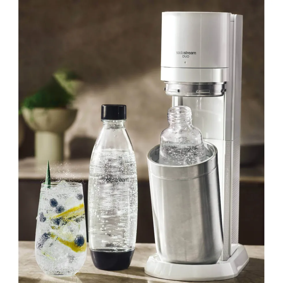 Gasatore Sodastream Duo Bianco con due bottiglie
