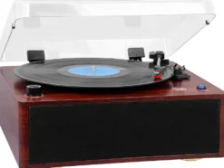 Giradischi Trevi TT 1030 BT wireless in legno con altoparlanti integrati