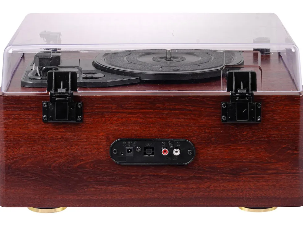Giradischi Trevi TT 1030 BT wireless in legno con altoparlanti integrati