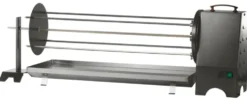 Girarrosto R.Zeta KitCA4V CORTINA con leccarda Nero e Inox