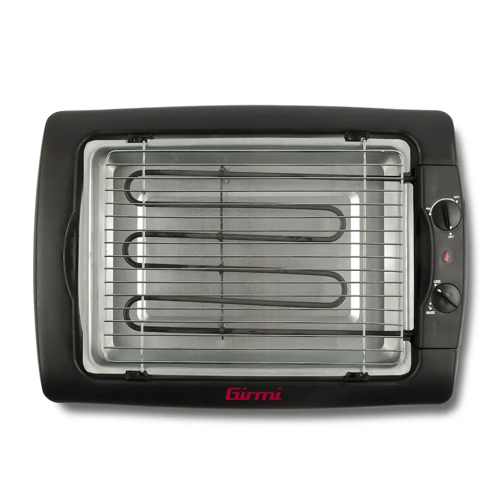 Girmi Barbecue Con Griglia Inox 2000W 34X24,50 Regolazione Temperatura