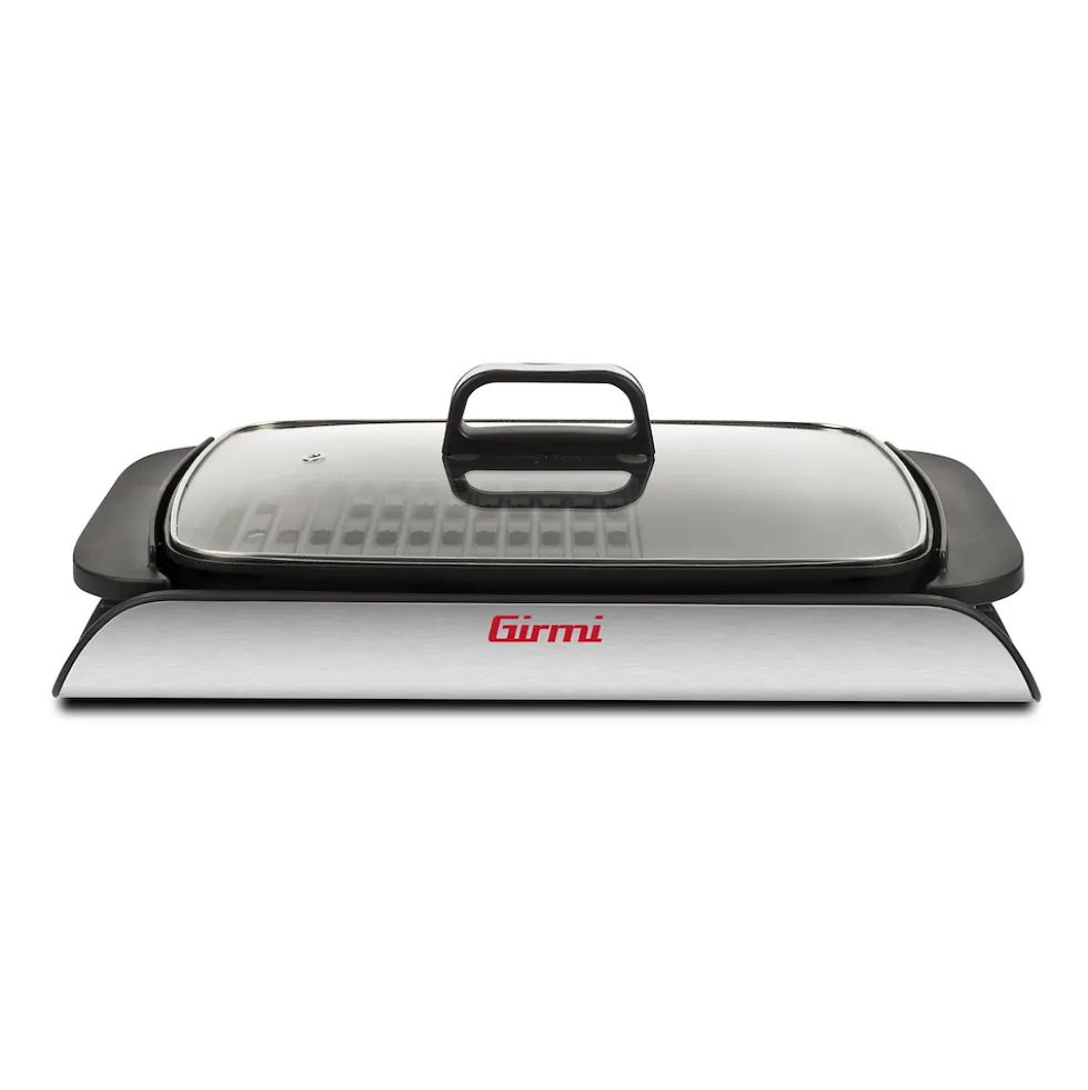 Girmi Barbecue 2000W 40X30 Con Griglia Reg.temp. Coperchio In Vetro