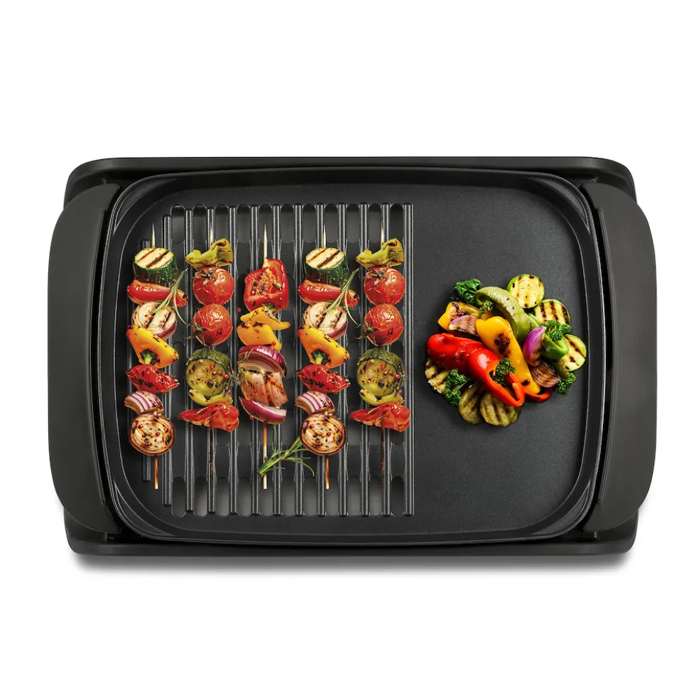 Girmi Barbecue 2000W 40X30 Con Griglia Reg.temp. Coperchio In Vetro