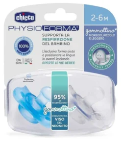 Gommotto Chicco 7308861 PHYSIOFORMA bimbo Dual Soft Trasparente e Azzu