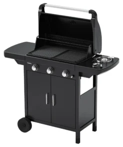 Griglia barbecue Camping Gaz 2187866 scaldavivande per Compact 3 Nero