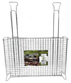 Griglia barbecue Ompagrill A14060 rete doppia con piedi Cromo lucido